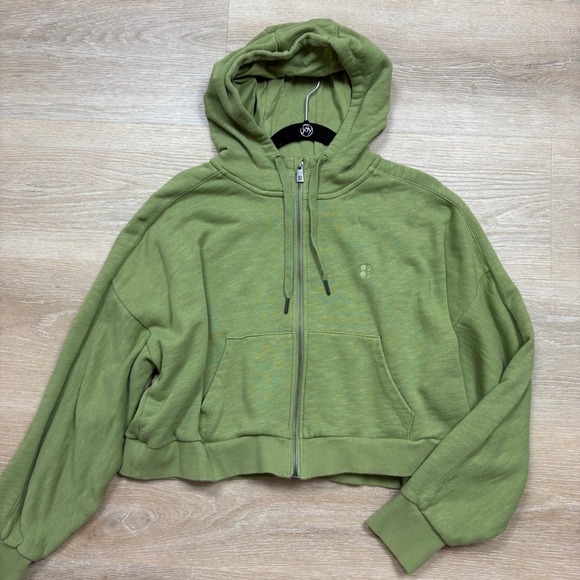 Sweaty Betty Tops - Sweaty Betty Full Zip Crop Hoodie Women's XL‎ Color Green